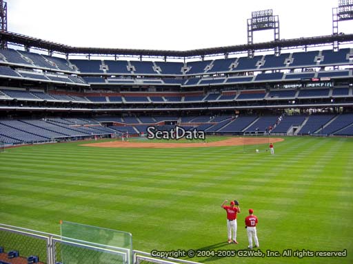 Seat view from section 101 at Citizens Bank Park, home of the Philadelphia Phillies